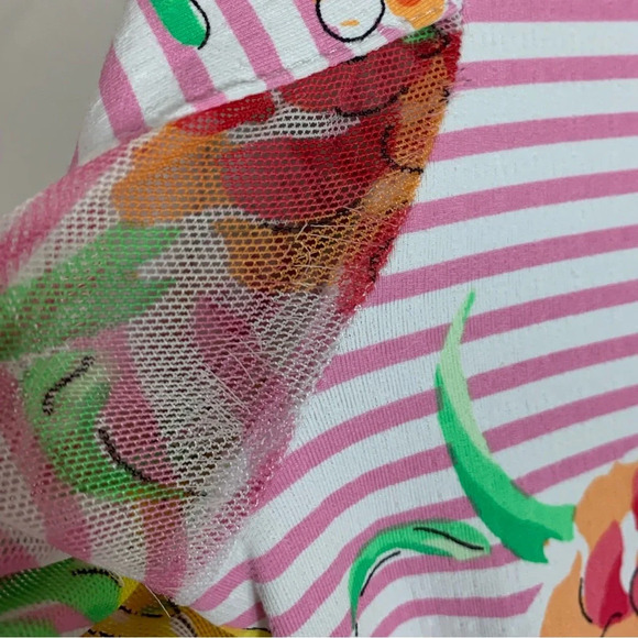 IBKUL Womens Top Large 1/4 Zip UPF Long Sleeve Pink Floral Mesh Golf Pickleball - Picture 11 of 14